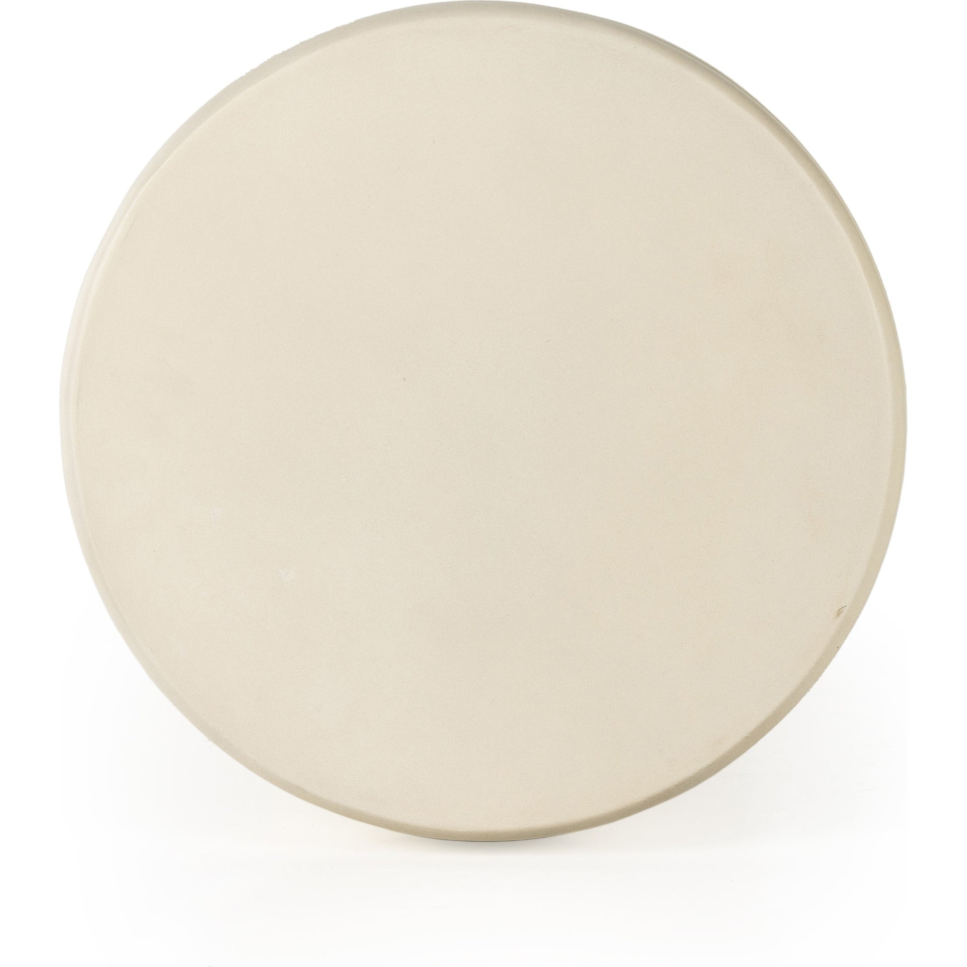 Grecia Outdoor End Table by Four Hands in white. Made from concrete in a modern style.