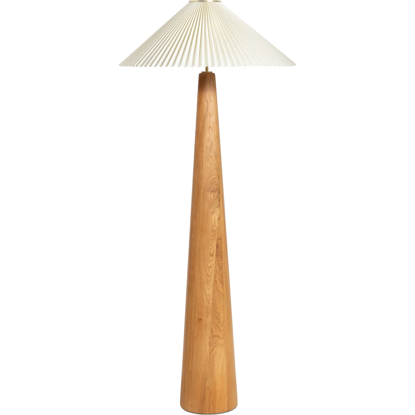 001 SI-1977626 | Primary Silo | Nora Floor Lamp by Four Hands in light oak. Made from solid oak, 100% flax, linen, steel plating in a modern style.