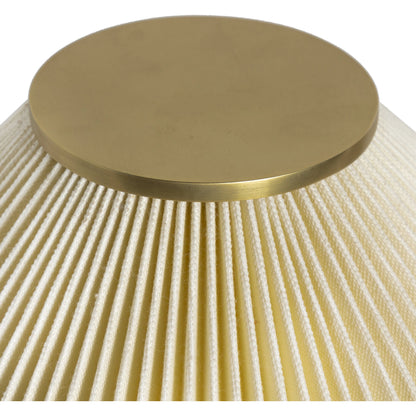 Nora Table Lamp by Four Hands in light oak. Made from solid oak, 100% flax, linen, steel plating in a modern style.