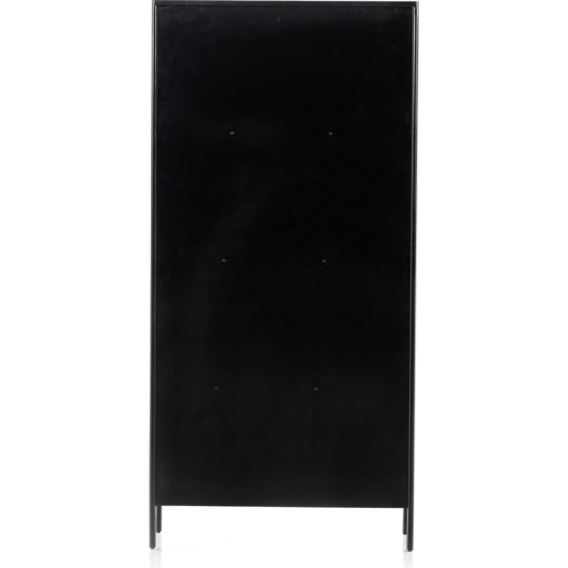 Soto Cabinet by Four Hands in black. Made from iron, glass in a modern style.