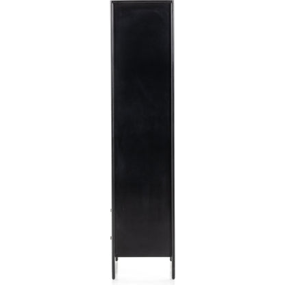 Soto Cabinet by Four Hands in black. Made from iron, glass in a modern style.