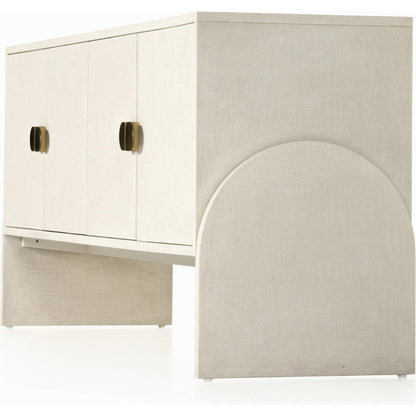 Cressida Sideboard by Four Hands. Made from painted linen in a modern style.