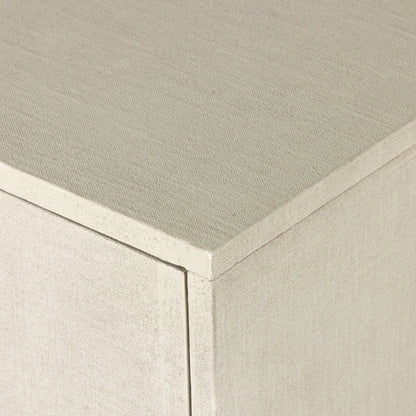 Cressida Sideboard by Four Hands. Made from painted linen in a modern style.