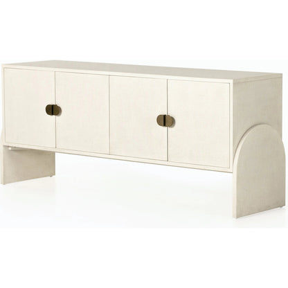 Cressida Sideboard by Four Hands. Made from painted linen in a modern style.