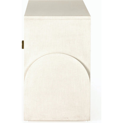 Cressida Sideboard by Four Hands. Made from painted linen in a modern style.