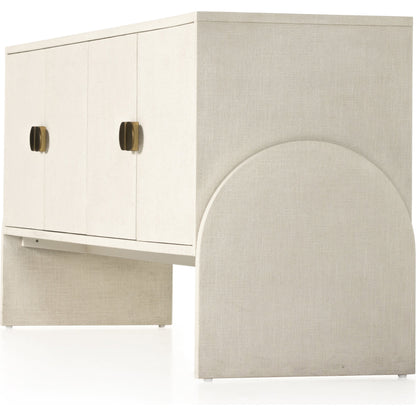 Cressida Sideboard by Four Hands. Made from painted linen in a modern style.