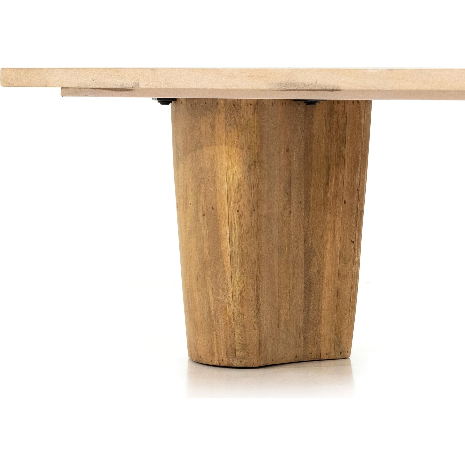 Myla Coffee Table by Four Hands in aged brown. Made from solid mango in a modern style.
