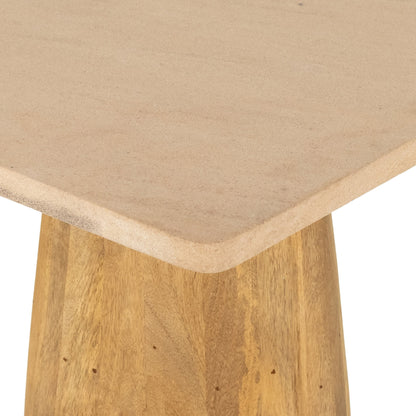 Myla Coffee Table by Four Hands in aged brown. Made from solid mango in a modern style.