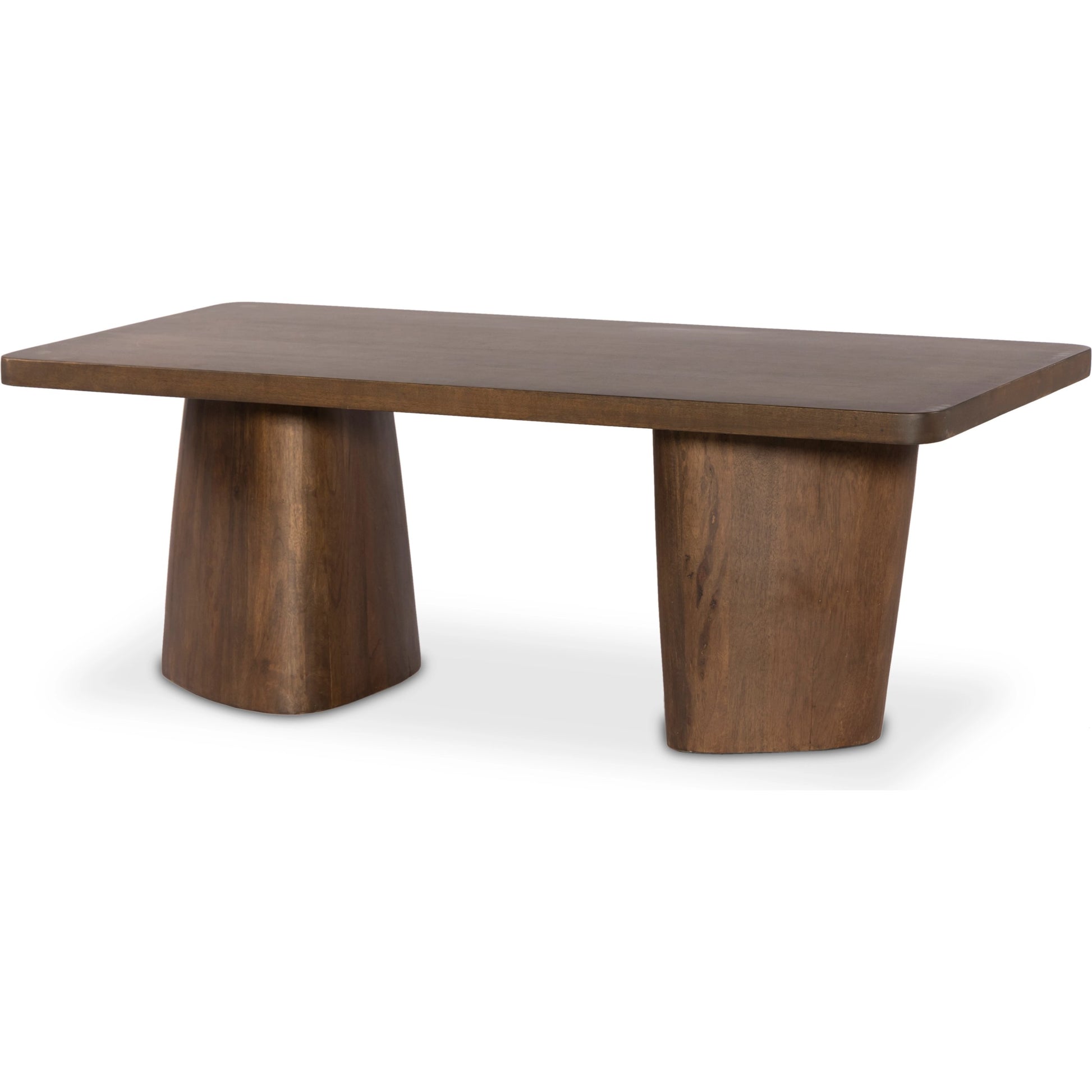Myla Coffee Table by Four Hands in aged brown. Made from solid mango in a modern style.
