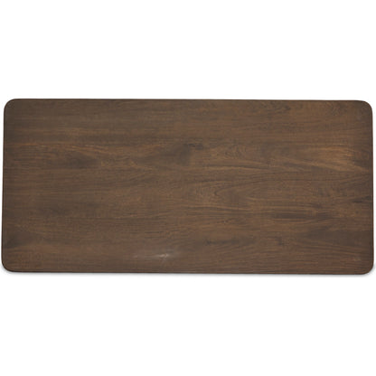 Myla Coffee Table by Four Hands in aged brown. Made from solid mango in a modern style.