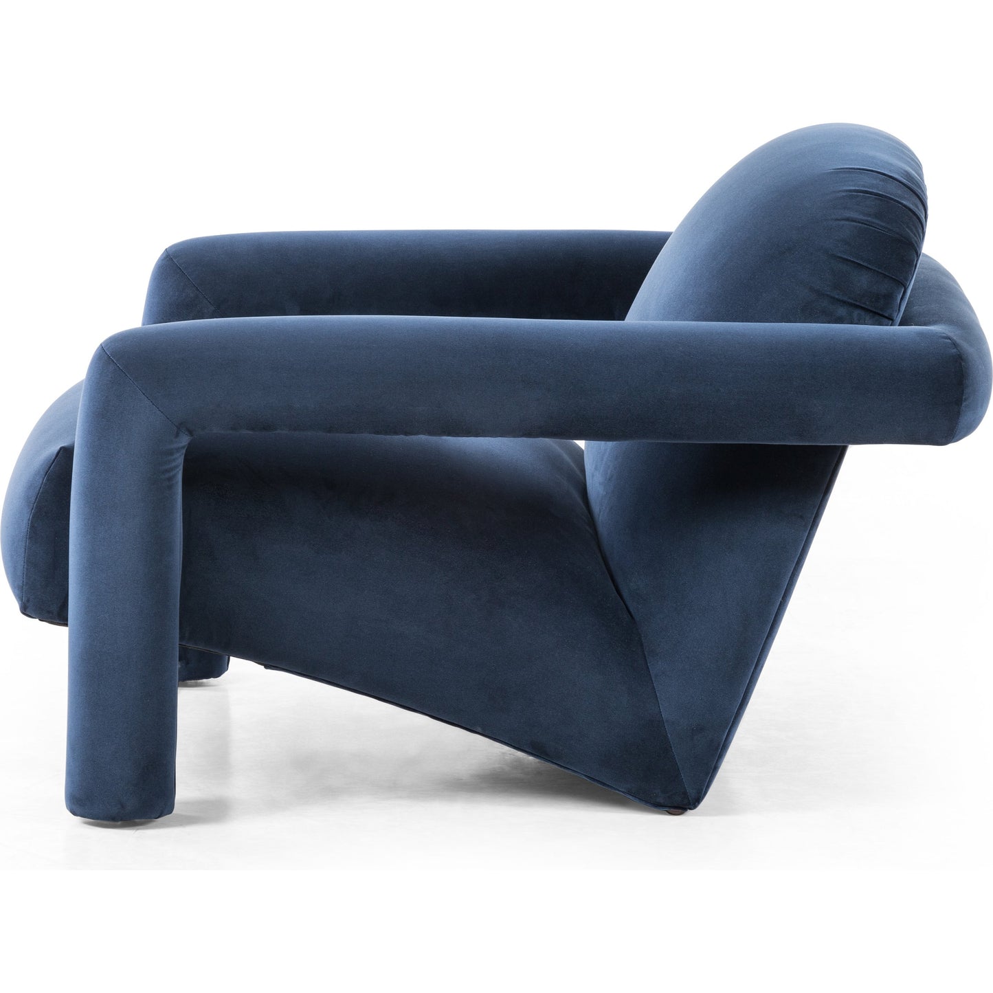 004 SI-1901027 | Additional Silo | Jordy Chair by Four Hands in sapphire navy. Made from 92% polyester, 5% cotton, 3% latex, poplar plywood, 100% polyester in a modern style.