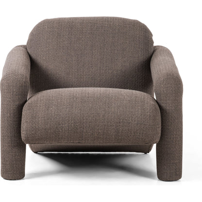 Jordy Chair by Four Hands in sapphire navy. Made from 92% polyester, 5% cotton, 3% latex, poplar plywood, 100% polyester in a modern style.