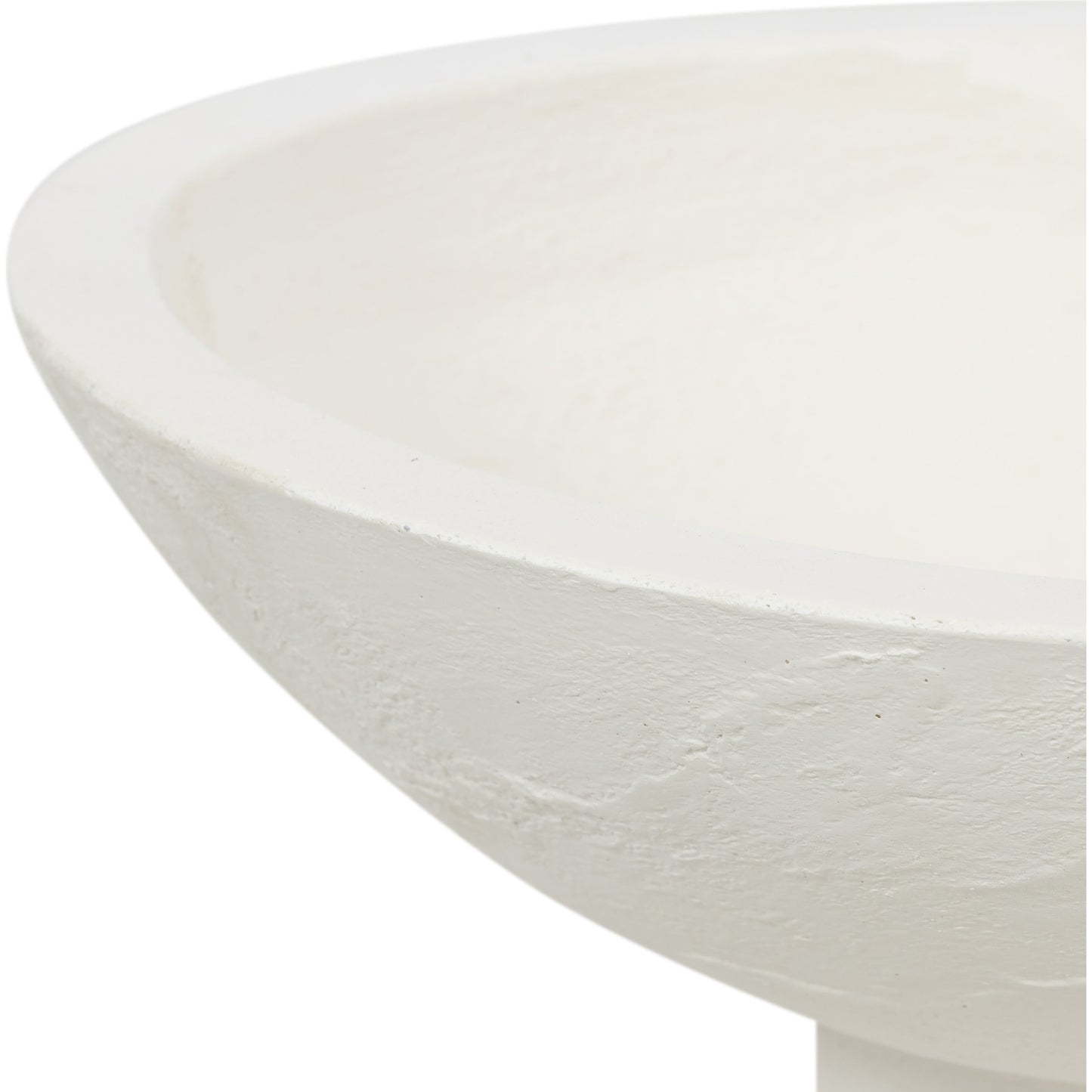 006 SI-1901045 | Closeup | Pressler Outdoor Planter, (Set of 2) by Four Hands in plaster molded concrete and white. Made from concrete in a modern style.
