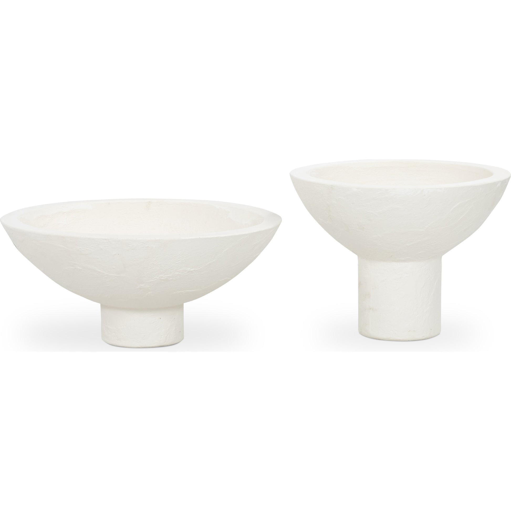 Pressler Outdoor Planter, (Set of 2) by Four Hands in plaster molded concrete and white. Made from concrete in a modern style.