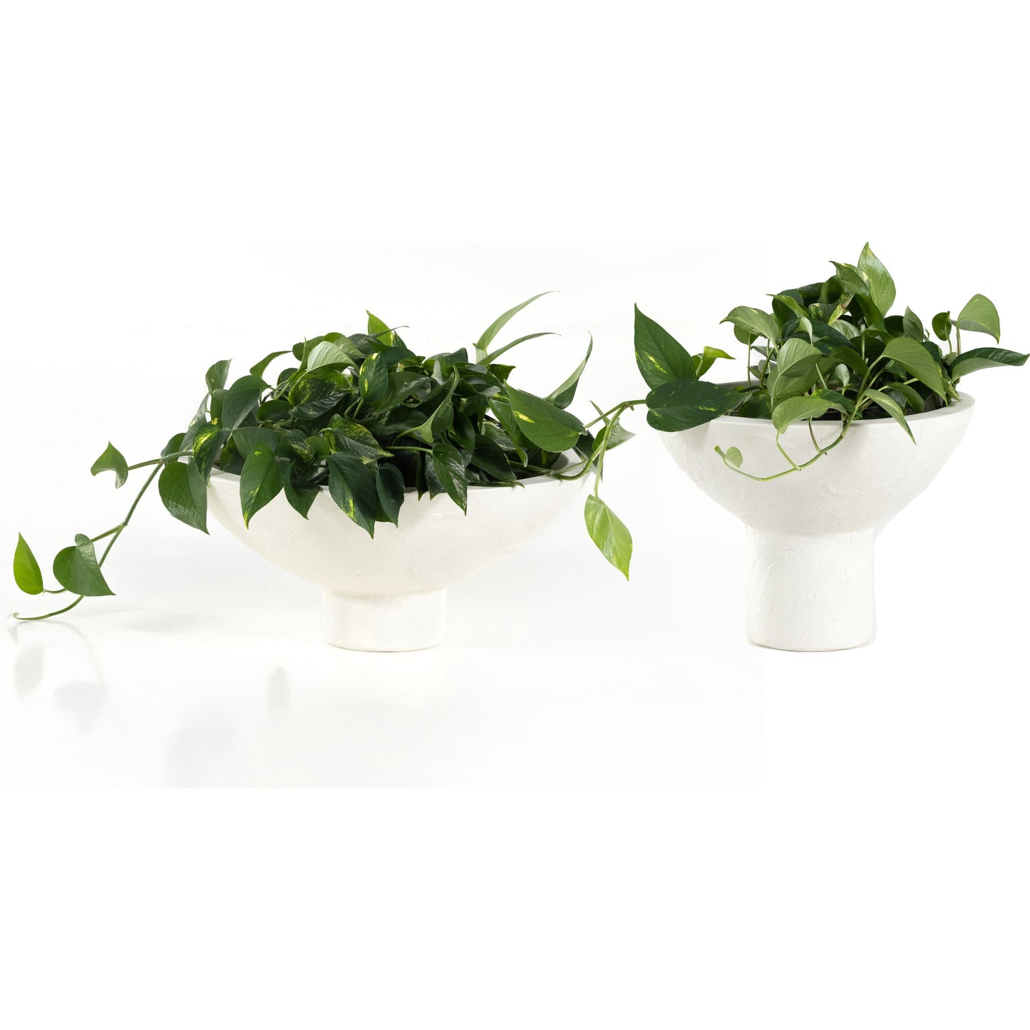 001 SI-1901045 | Additional Silo | Pressler Outdoor Planter, (Set of 2) by Four Hands in plaster molded concrete and white. Made from concrete in a modern style.