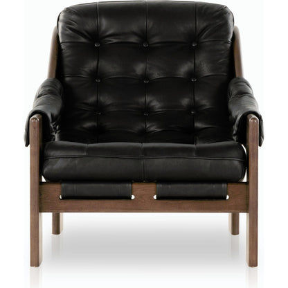 Halston Chair by Four Hands. Made from top grain leather, solid ash, 100% polyester in a modern style.