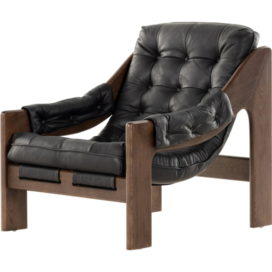 001 SI-1977354 | Primary Silo | Halston Chair by Four Hands. Made from top grain leather, solid ash, 100% polyester in a modern style.