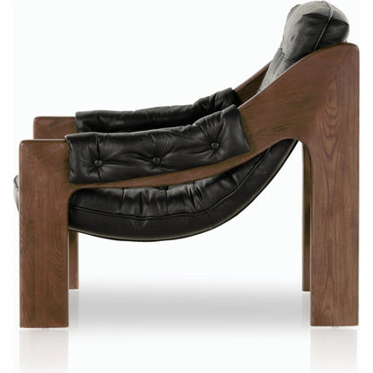 Halston Chair by Four Hands. Made from top grain leather, solid ash, 100% polyester in a modern style.