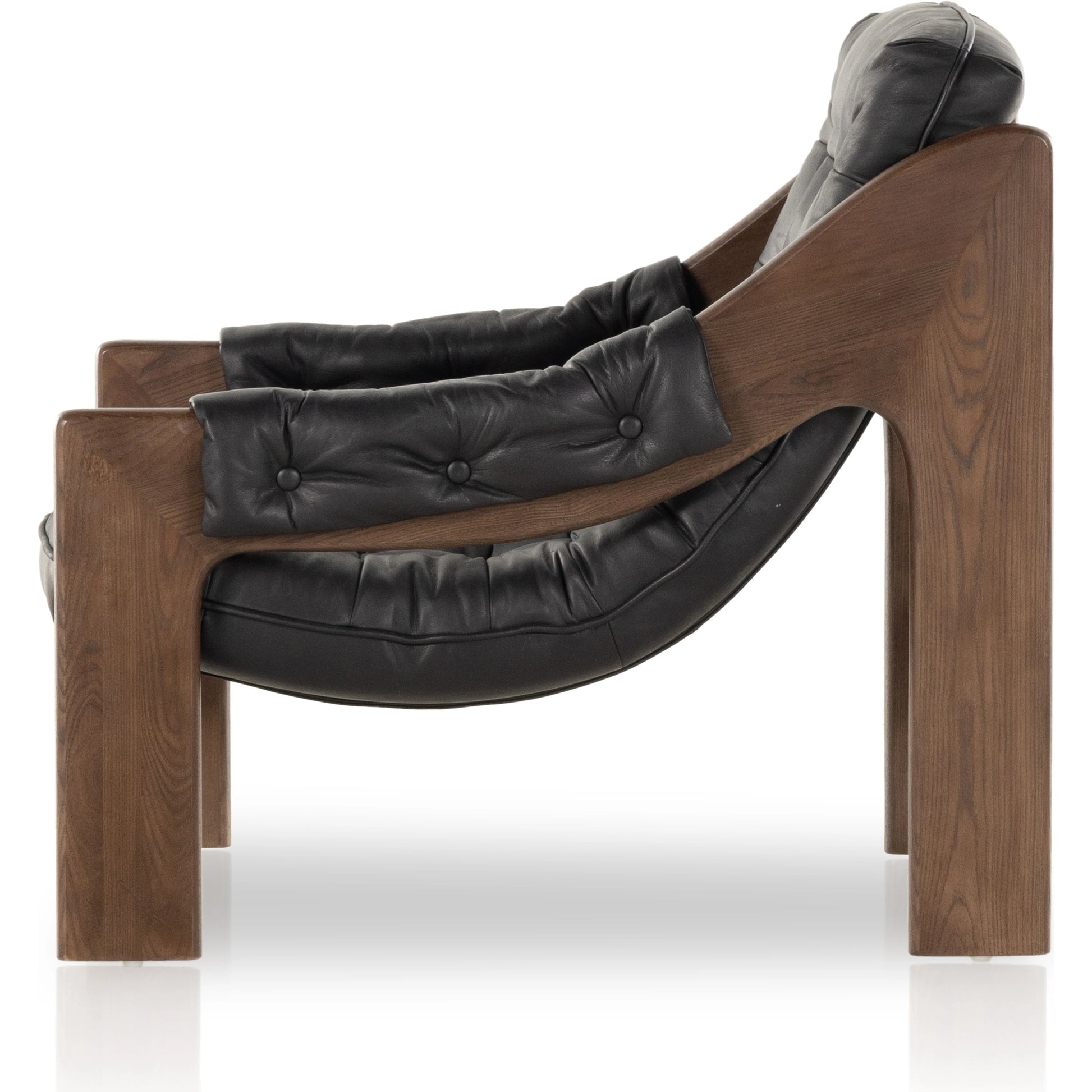 Halston Chair by Four Hands. Made from top grain leather, solid ash, 100% polyester in a modern style.