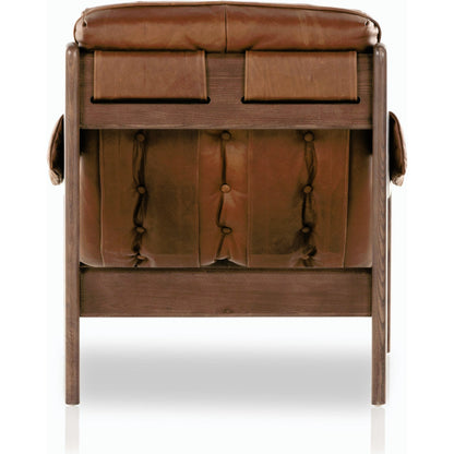Halston Chair by Four Hands. Made from top grain leather, solid ash, 100% polyester in a modern style.
