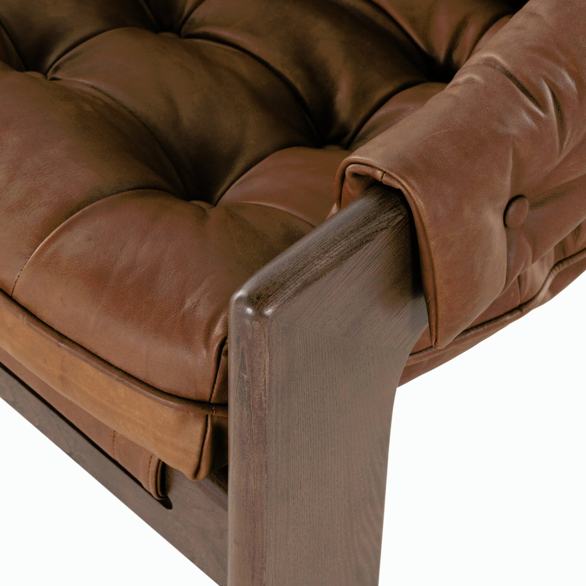 Halston Chair by Four Hands. Made from top grain leather, solid ash, 100% polyester in a modern style.