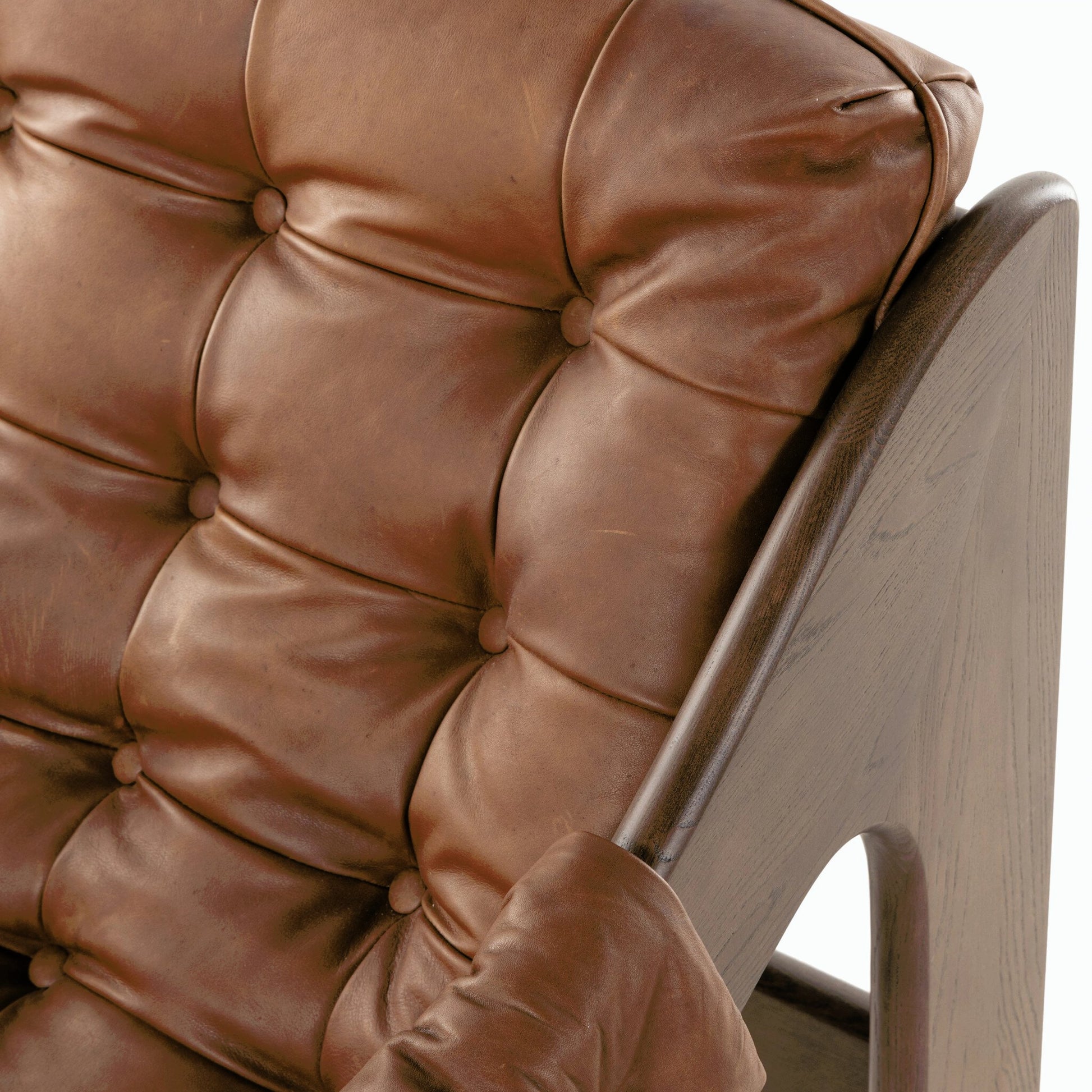Halston Chair by Four Hands. Made from top grain leather, solid ash, 100% polyester in a modern style.