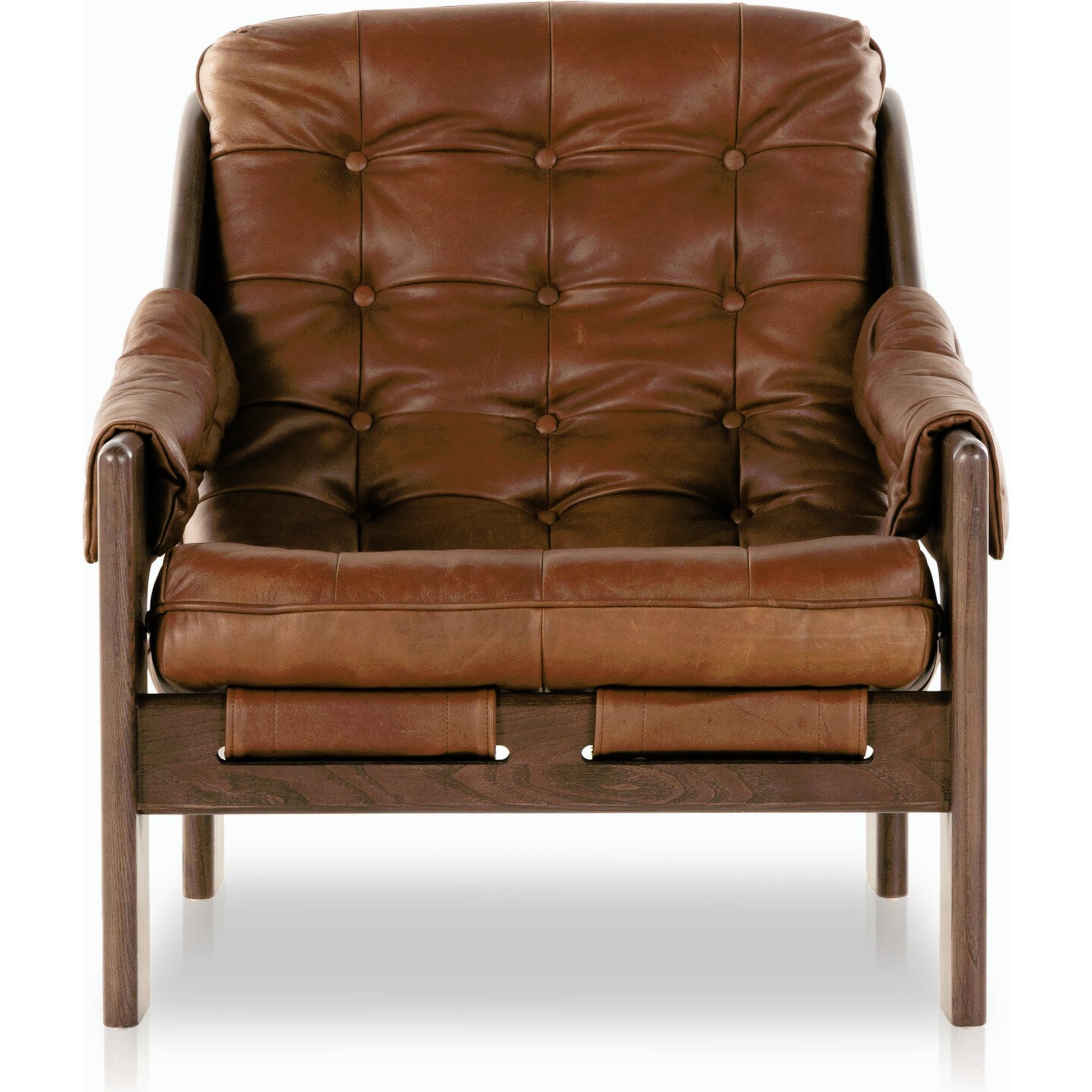 Halston Chair by Four Hands. Made from top grain leather, solid ash, 100% polyester in a modern style.