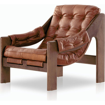 Halston Chair by Four Hands. Made from top grain leather, solid ash, 100% polyester in a modern style.