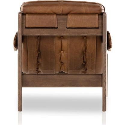 Halston Chair by Four Hands. Made from top grain leather, solid ash, 100% polyester in a modern style.