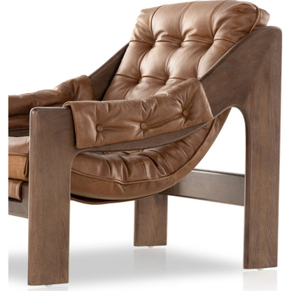 Halston Chair by Four Hands. Made from top grain leather, solid ash, 100% polyester in a modern style.