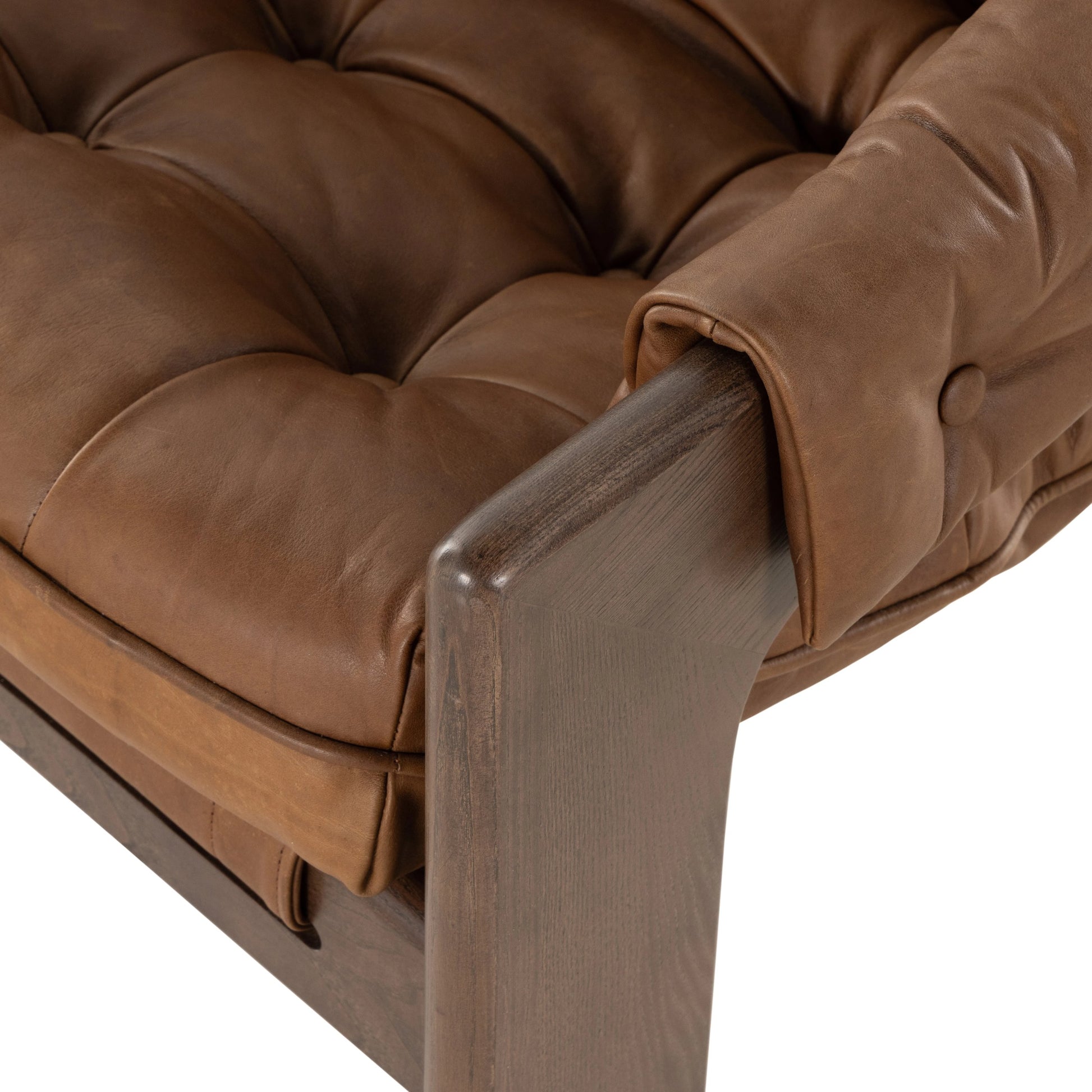 Halston Chair by Four Hands. Made from top grain leather, solid ash, 100% polyester in a modern style.