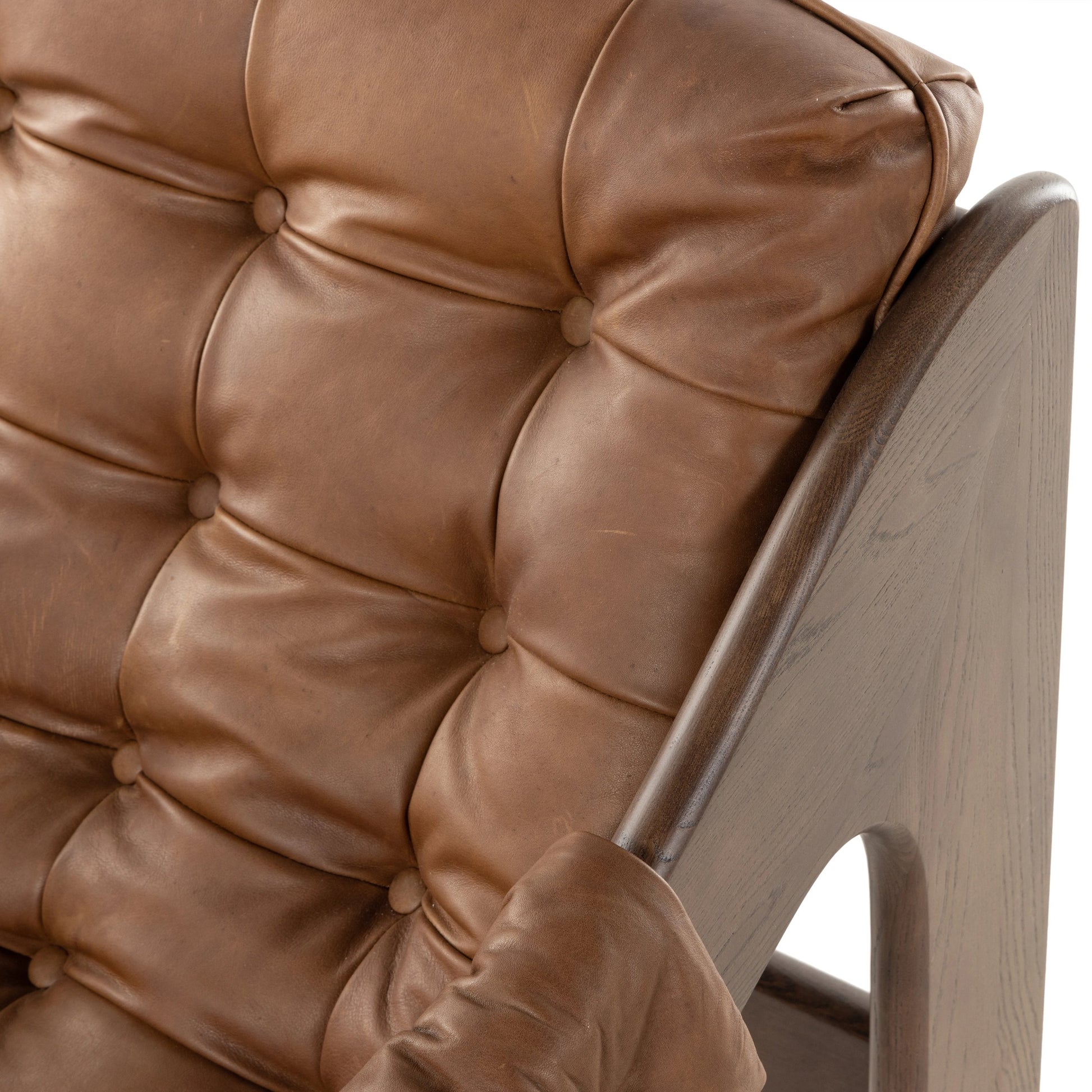 Halston Chair by Four Hands. Made from top grain leather, solid ash, 100% polyester in a modern style.