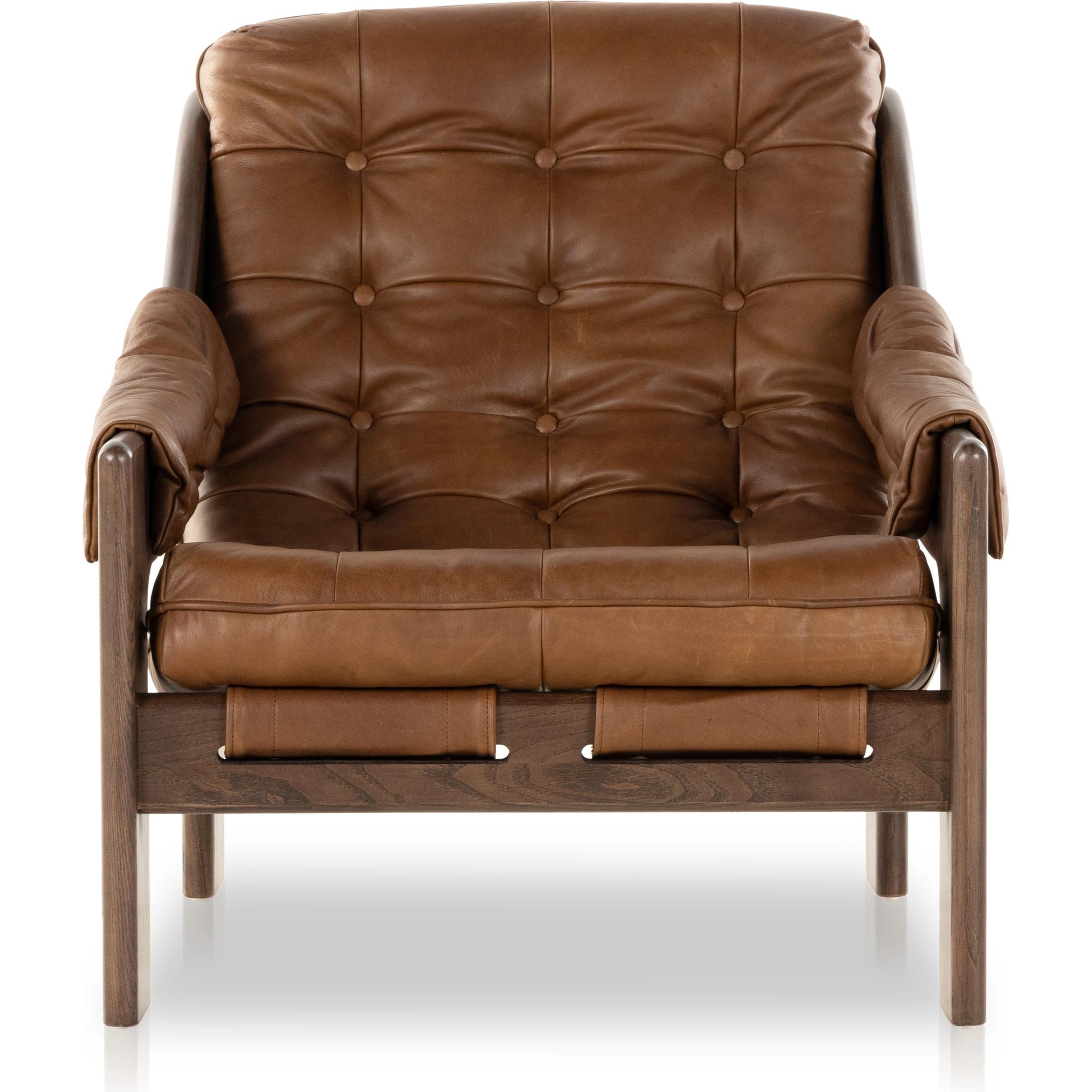 Halston Chair by Four Hands. Made from top grain leather, solid ash, 100% polyester in a modern style.