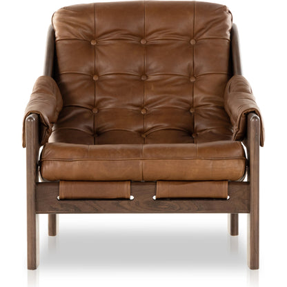 Halston Chair by Four Hands. Made from top grain leather, solid ash, 100% polyester in a modern style.