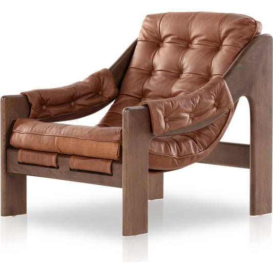Halston Chair by Four Hands. Made from top grain leather, solid ash, 100% polyester in a modern style.