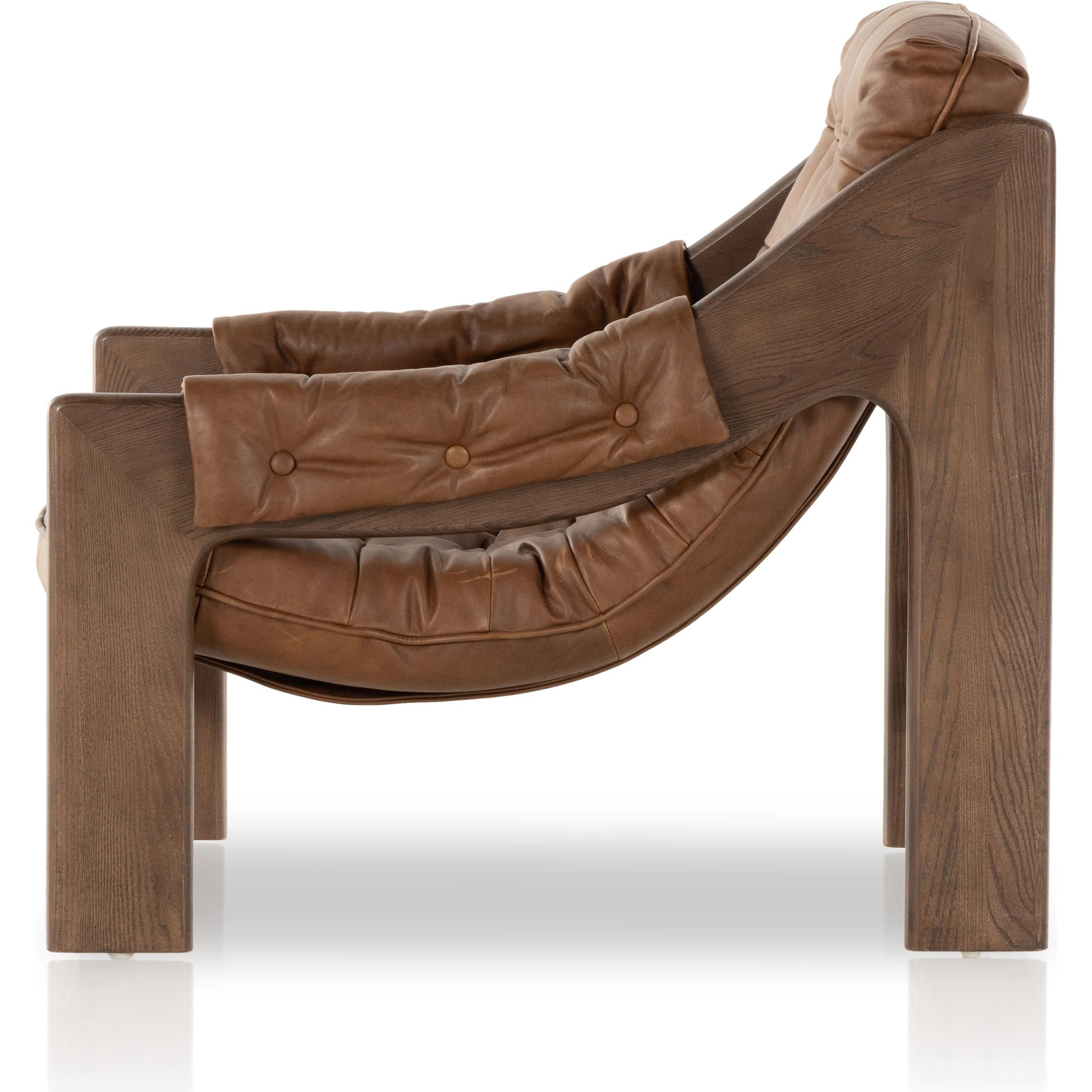 Halston Chair by Four Hands. Made from top grain leather, solid ash, 100% polyester in a modern style.