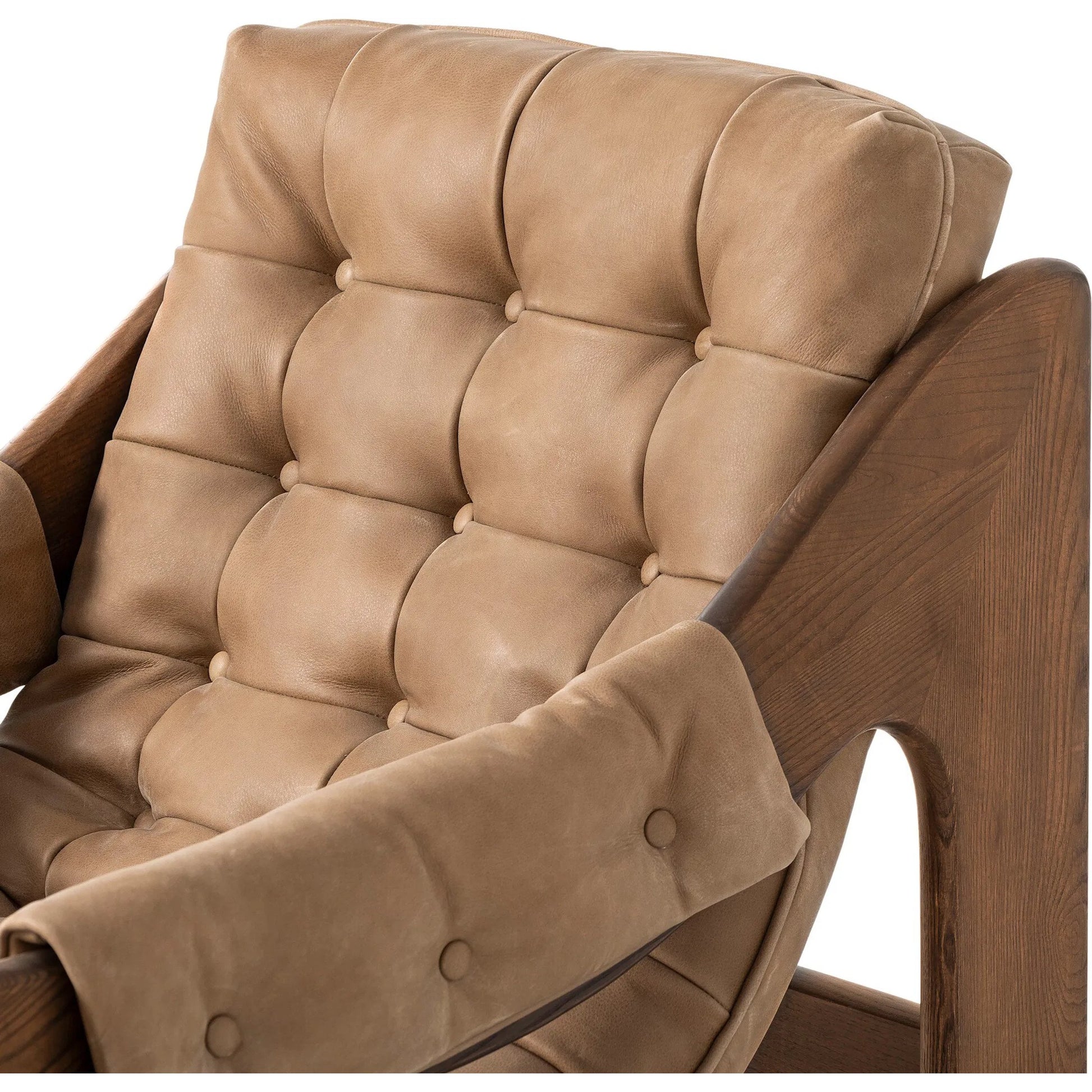 Halston Chair by Four Hands. Made from top grain leather, solid ash, 100% polyester in a modern style.
