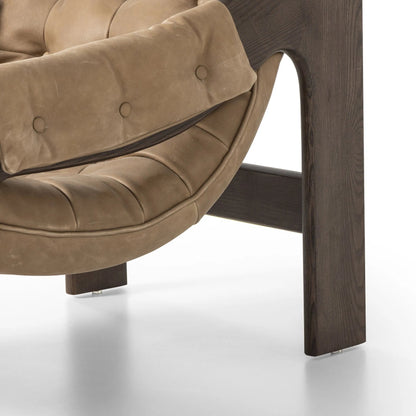 Halston Chair by Four Hands. Made from top grain leather, solid ash, 100% polyester in a modern style.