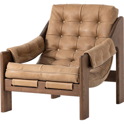 Halston Chair by Four Hands. Made from top grain leather, solid ash, 100% polyester in a modern style.