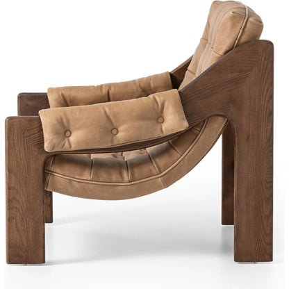 Halston Chair by Four Hands. Made from top grain leather, solid ash, 100% polyester in a modern style.