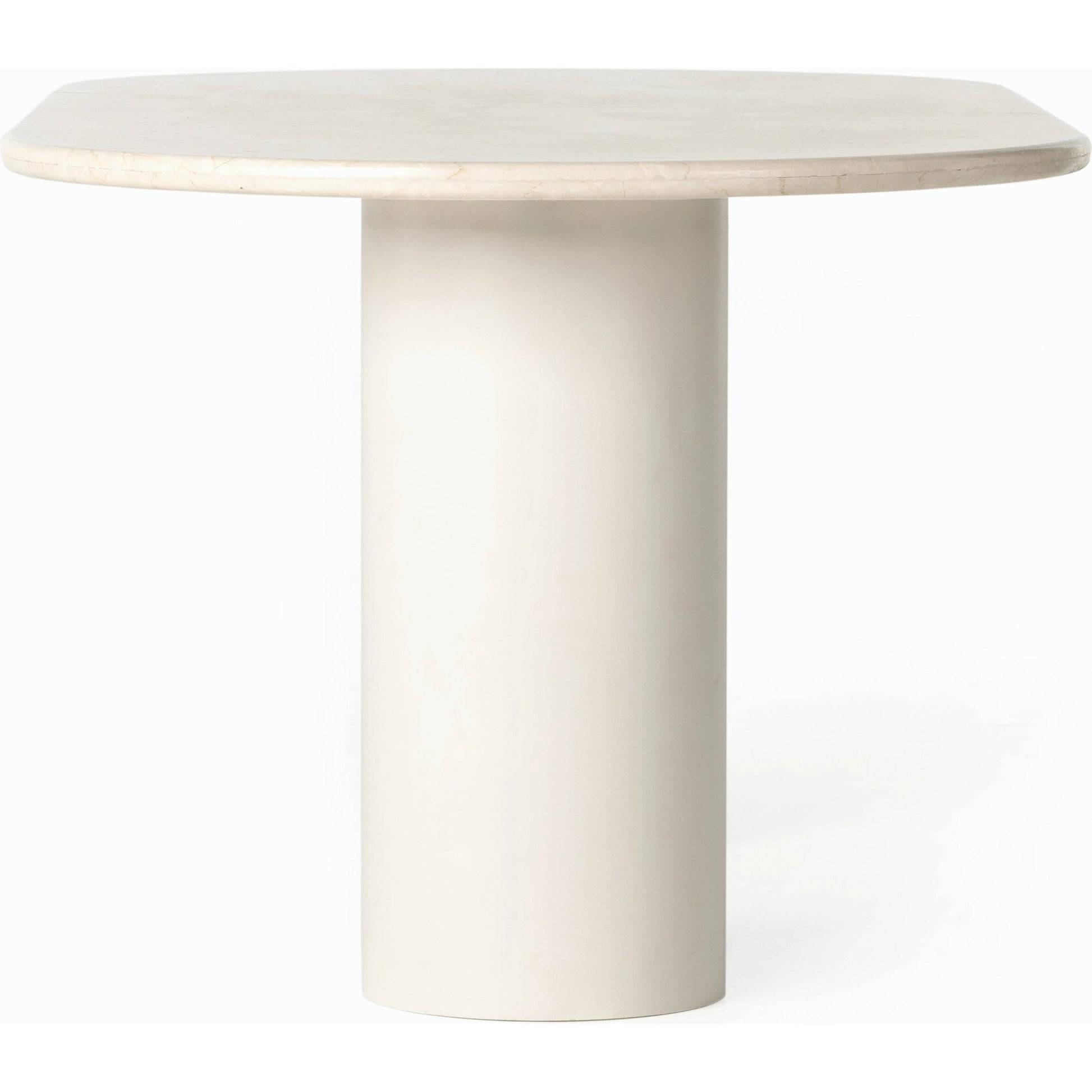 Belle Oval Dining Table by Four Hands in ivory iron, cream marble. Made from solid marble, iron in a modern style.