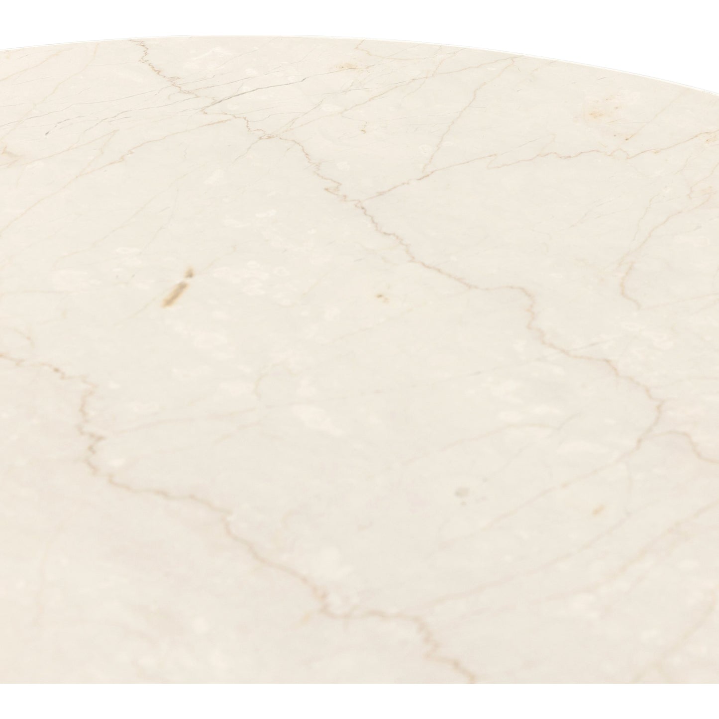 007 SI-1902865 | Closeup | Belle Oval Dining Table by Four Hands in ivory iron, cream marble. Made from solid marble, iron in a modern style.