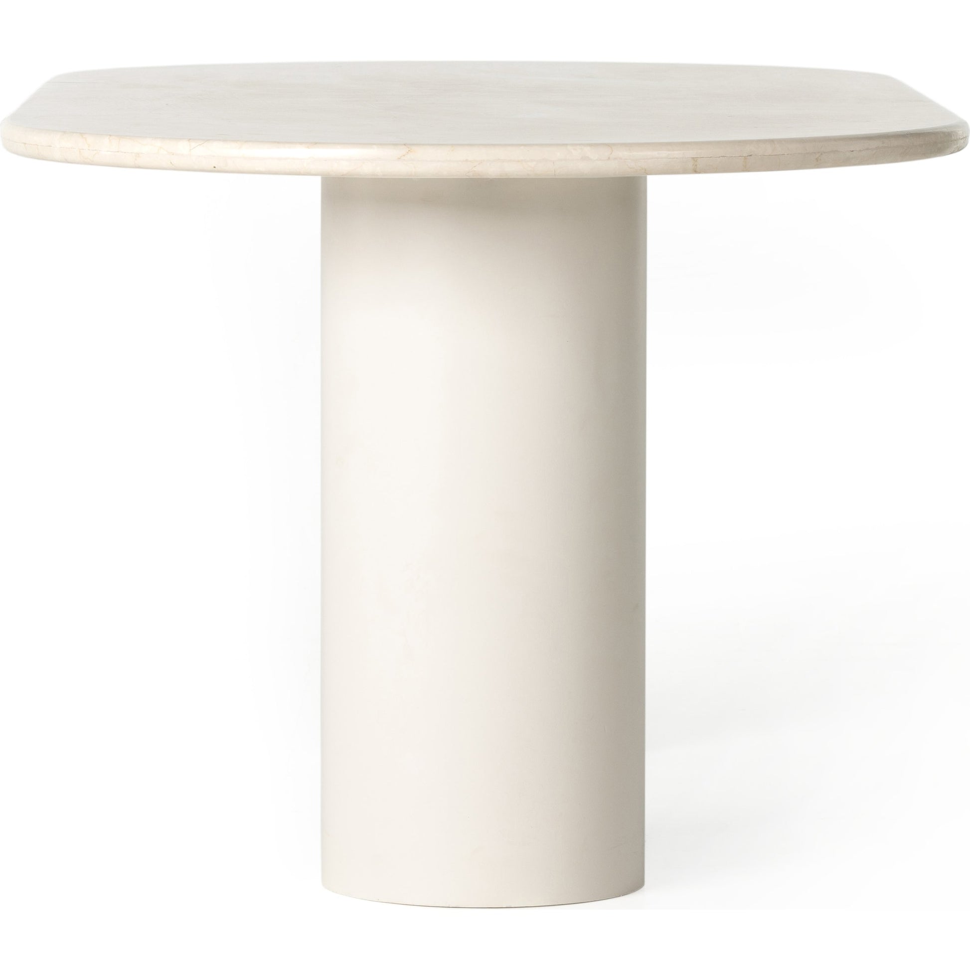 Belle Oval Dining Table by Four Hands in ivory iron, cream marble. Made from solid marble, iron in a modern style.