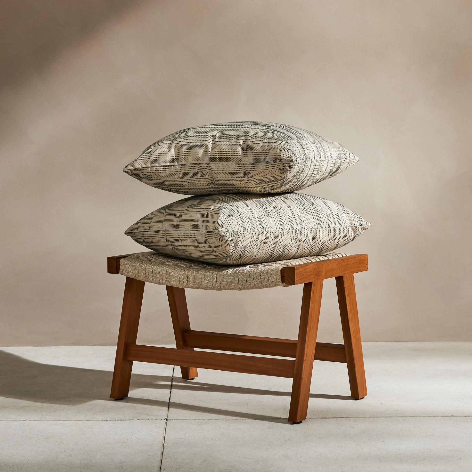 Doja Crosshatch Outdoor Pillow (Set of 2) by Four Hands. Made from unique in a transitional style.