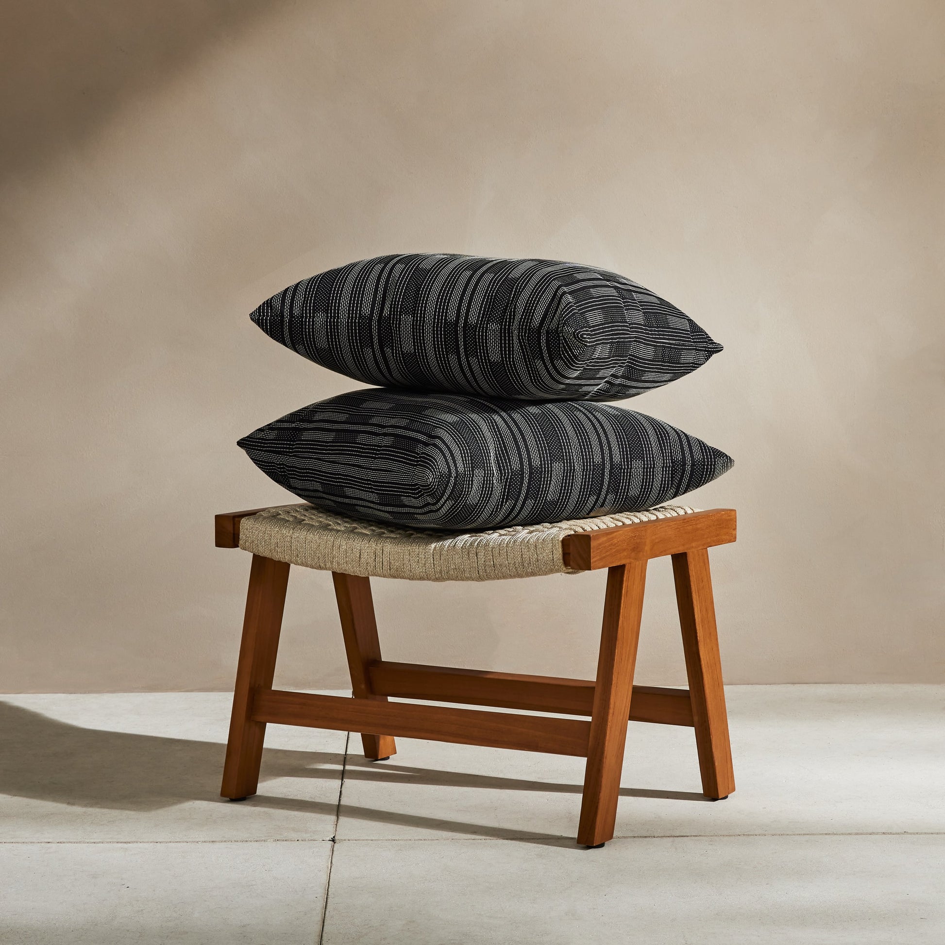 Doja Crosshatch Outdoor Pillow (Set of 2) by Four Hands. Made from unique in a transitional style.