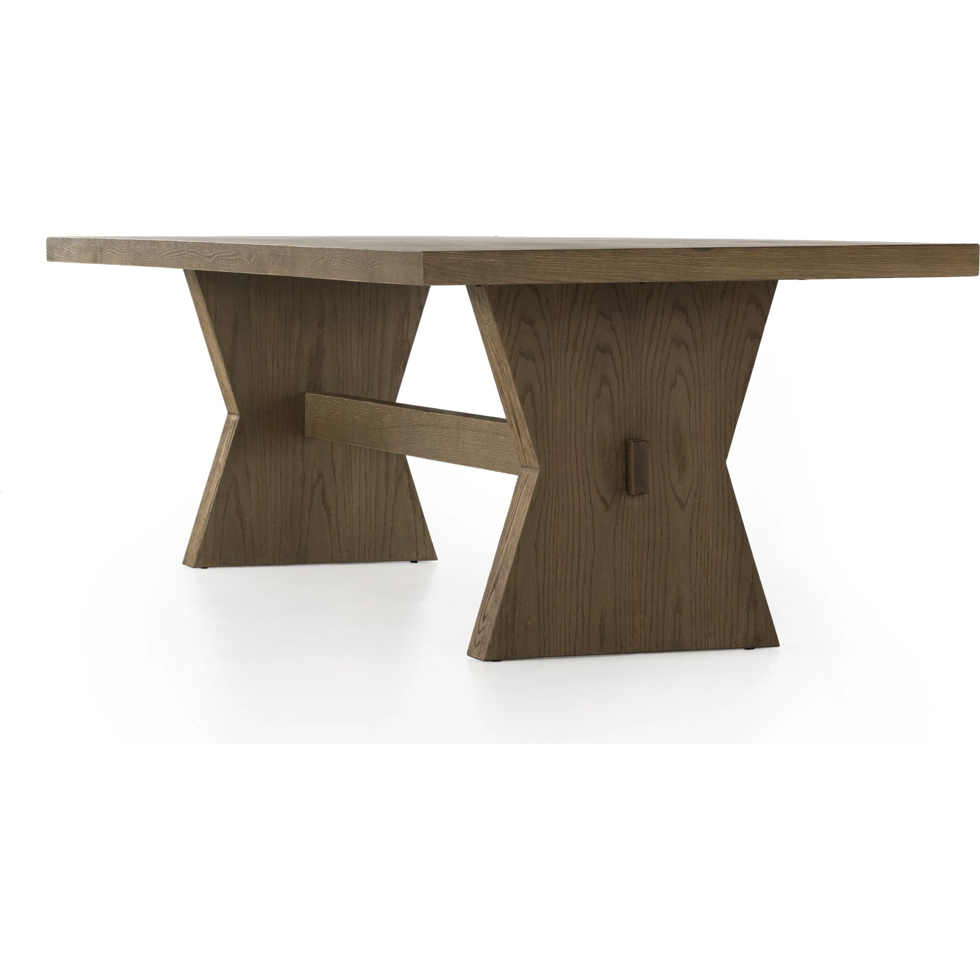 Tia Dining Table by Four Hands in drifted oak. Made from solid oak in a modern style.