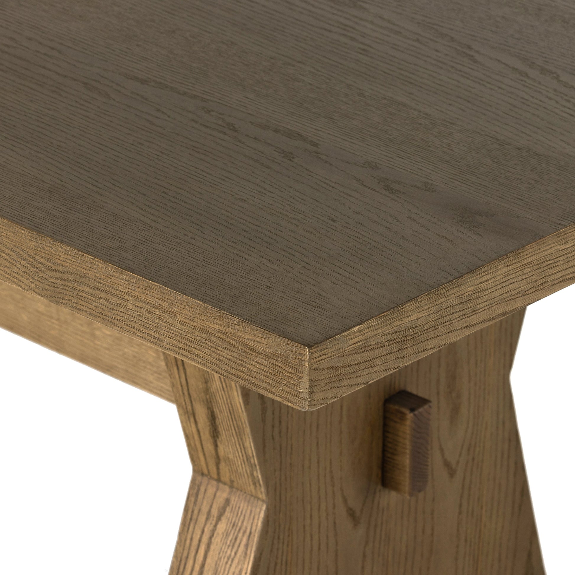 Tia Dining Table by Four Hands in drifted oak. Made from solid oak in a modern style.