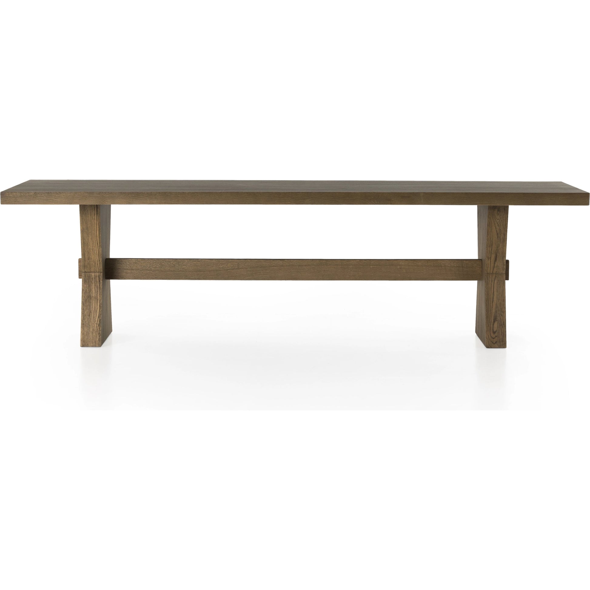 Tia Dining Table by Four Hands in drifted oak. Made from solid oak in a modern style.