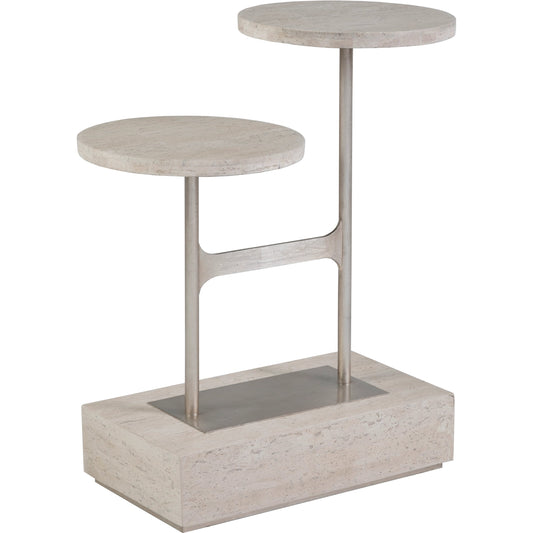 Cirque Tiered Spot Table by Artistica Home in champagne leaf. Made from unique in a modern style.