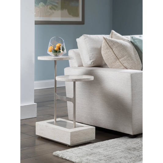 Cirque Tiered Spot Table by Artistica Home in champagne leaf. Made from unique in a modern style.